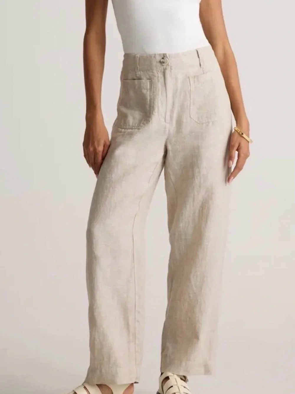 Quince European Linen Wide Leg Pants